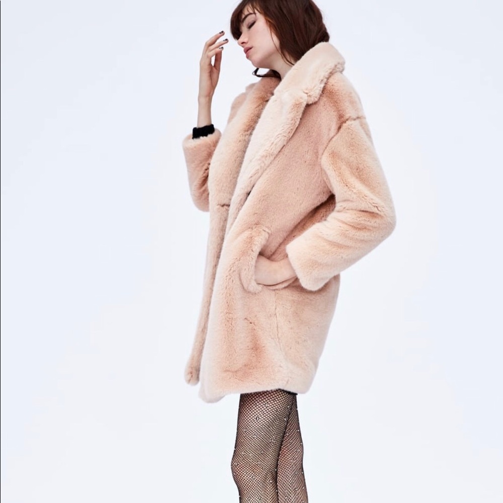 ZARA Faux fur coat - unworn with tags!!!